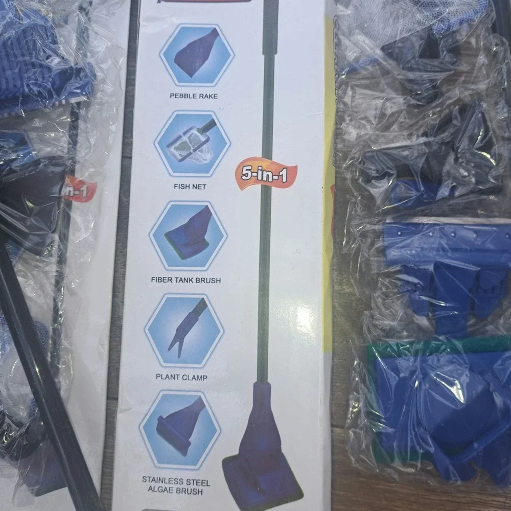THREE NEW 5 in 1 Aquarium/Fish Tank Cleaning Tools Set Algae Sifter